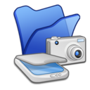 Folder blue scanners cameras Icon
