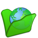 Folder green internet Icon