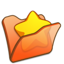 Folder orange favourite Icon