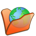 Folder orange internet Icon