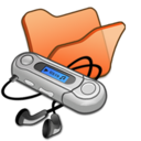 Folder orange mymusic Icon