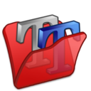 Folder red font2 Icon