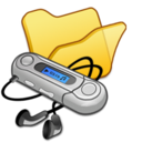 Folder yellow mymusic Icon
