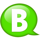 Speech balloon green b Icon