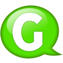 Speech balloon green g Icon