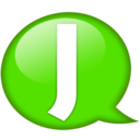 Speech balloon green j Icon