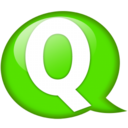 Speech balloon green q Icon