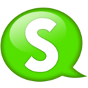 Speech balloon green s Icon