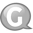 Speech balloon white g Icon