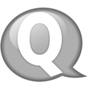 Speech balloon white q Icon