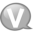 Speech balloon white v Icon