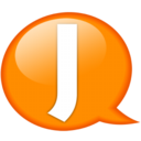 Speech balloon orange j Icon