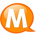 Speech balloon orange m Icon