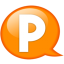Speech balloon orange p Icon