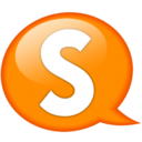 Speech balloon orange s Icon