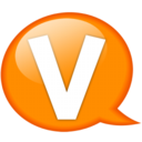 Speech balloon orange v Icon