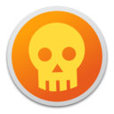 Skull orange Icon