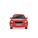 Car Front Red Icon
