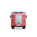 Fire Truck Back Red Icon