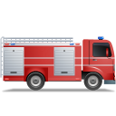 Fire Truck Right Red Icon