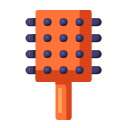 Curly hair comb Icon