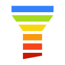 Areal chart funnel chart Icon