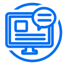 Linear computer message Icon