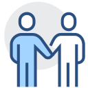 Cooperation, handshake, joint venture Icon