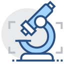 Microscope, physical research, scientific research Icon