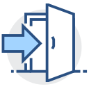 Open, log in, exit, enter Icon