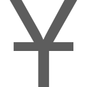 Currency symbol jrit of China and Japan Icon