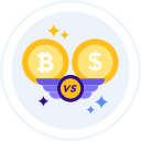 bitcoin-vs-dollar Icon