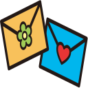 Envelope letter mailbox flower envelope Icon
