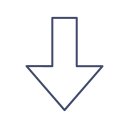Dot hologram icon - arrow down Icon