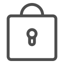 Verification code lock line Icon