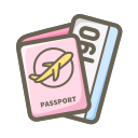Air ticket visa Icon