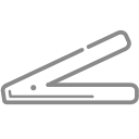 Straightening clip (monochrome) Icon