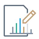 Statistical chart processing Icon