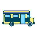 Linear school bus Icon