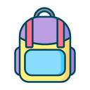 Linear schoolbag Icon