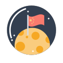Landing on the moon SVG Icon
