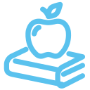 Books and apples Icon