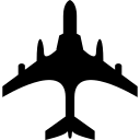 airplane-black-shape-from-top-view Icon