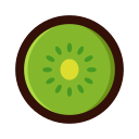 Delicious kiwi fruit Icon