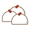 Steamed Rice Cakes with Sweet Stuffing Icon