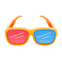 3D glasses, glasses, viewing Icon