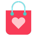valentine_024-shoping-love-heart-bag Icon
