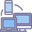 Computer, notebook, mobile phone, Internet Icon