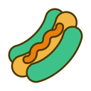 Linear fast food hot dog Icon