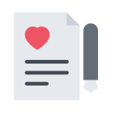 Signing heart Icon
